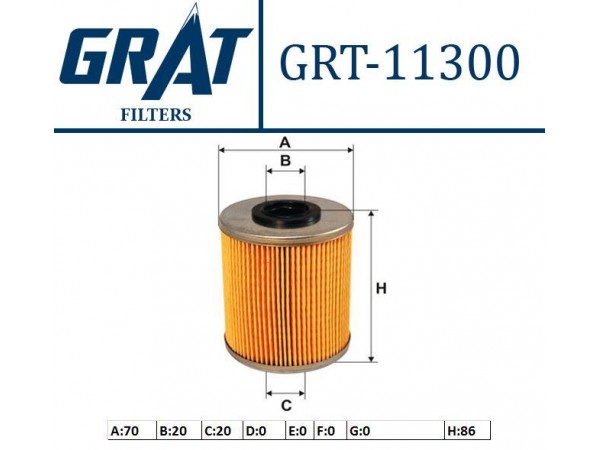 GRAT 11300 MAZOT FILTRESI TRAFIC II MASTER II III / VIVARO A MOVANO A 2.2DTI 2.5DTI  2.5CDTI KISA 87mm