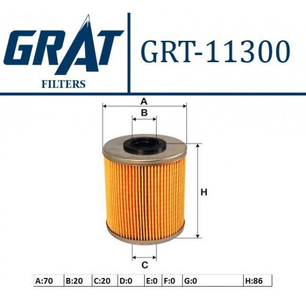 GRAT 11300 MAZOT FILTRESI TRAFIC II MASTER II III / VIVARO A MOVANO A 2.2DTI 2.5DTI  2.5CDTI KISA 87mm