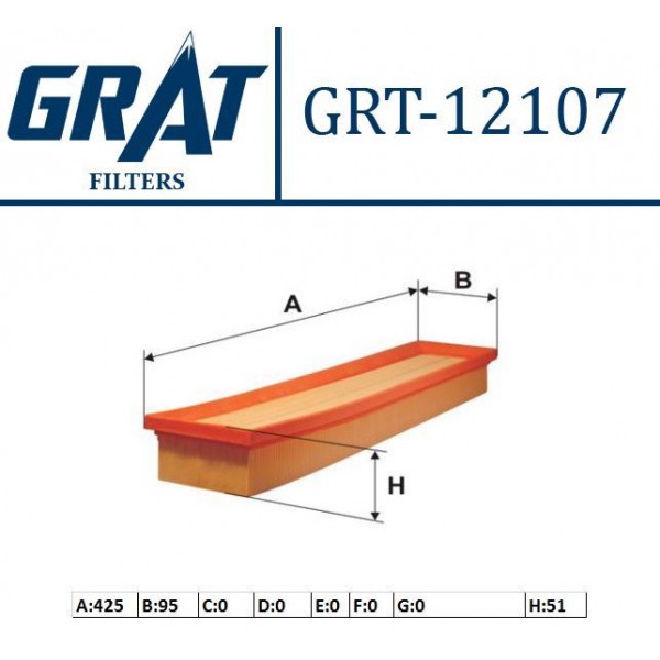GRAT 12107 HAVA FILTRESI 206 04-