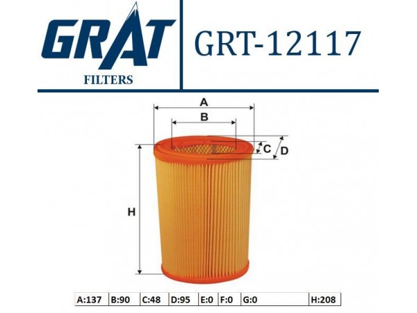 GRAT 12117 HAVA FILTRESI 106 / AX SAXO XSARA 1.5D