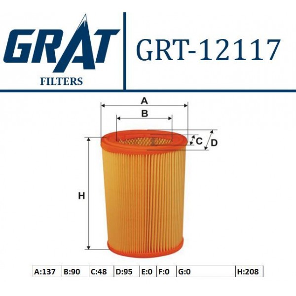 GRAT 12117 HAVA FILTRESI 106 / AX SAXO XSARA 1.5D