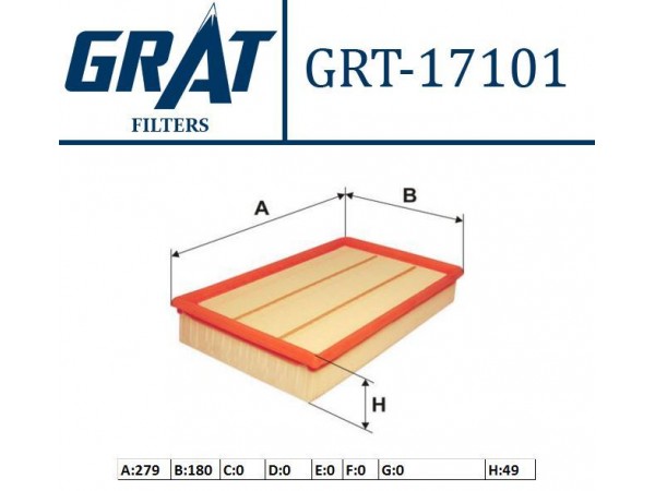 GRAT 17101 HAVA FILTRESI TRANSIT V184 TRANSIT V347  2.2 TDCI 2.4 TDCI 2.5 DCI