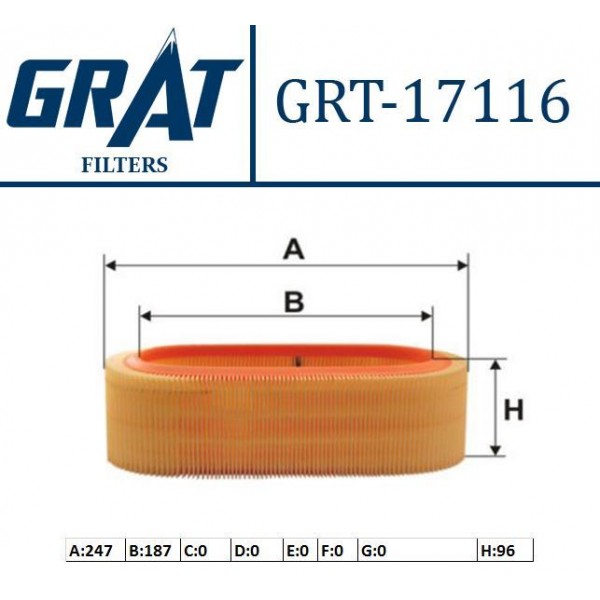 GRAT 17116 HAVA FILTRESI TRANSIT T12 91-