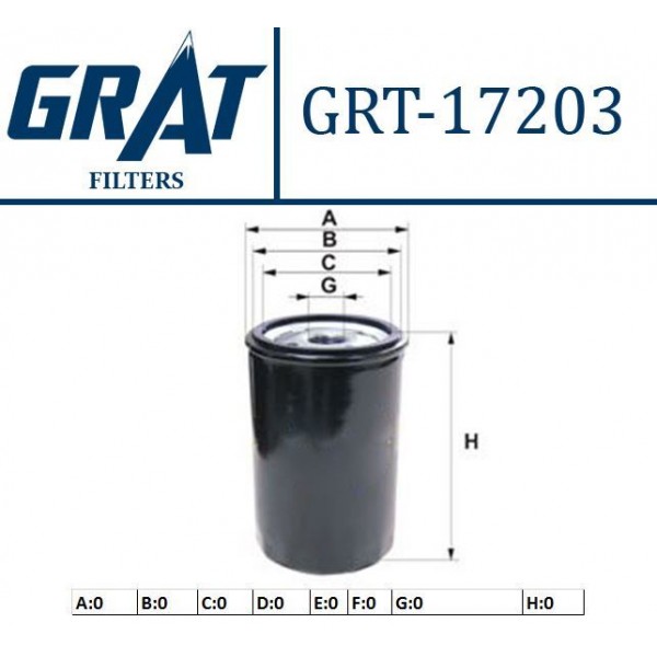 GRAT 17203 YAG FILTRESI DUCATO III / BOXER III  / JUMPER III / TRANSIT V347 14-