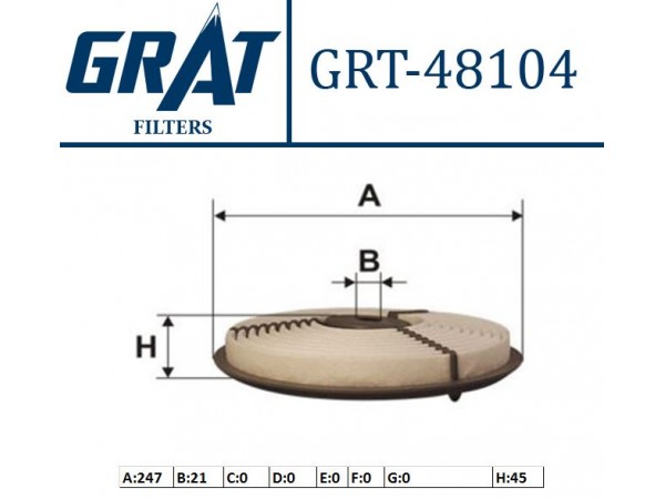 GRAT 48104 HAVA FILTRESI MACAR SWIFT 85-