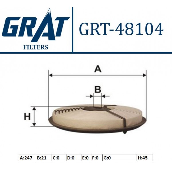 GRAT 48104 HAVA FILTRESI MACAR SWIFT 85-