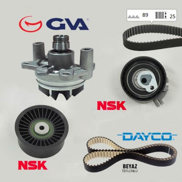 GVA 59WPK1906 DEVİRDAİMLİ EKSANTRİK GERGİ KİTİ (089×250) MASTER II-MOVANO-LGN II 01- TRAFIC II 03- 2.2DTI-2.5CDTI