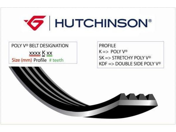 HUTCHINSON 5PK1250 V KAYISI 306 PARTNER / BERLINGO 1.4 1.6