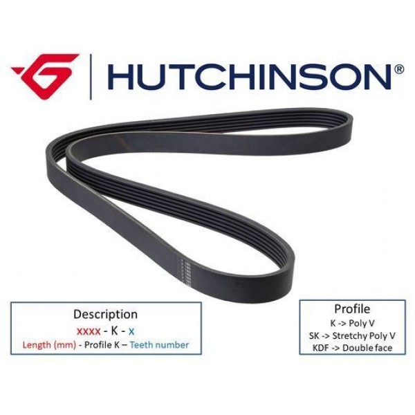 HUTCHINSON 6PK1550 KANALLI KAYIS BMW FORD VOLVO OPEL ASTRA J ZAFIRA RENAULT SEAT 68409