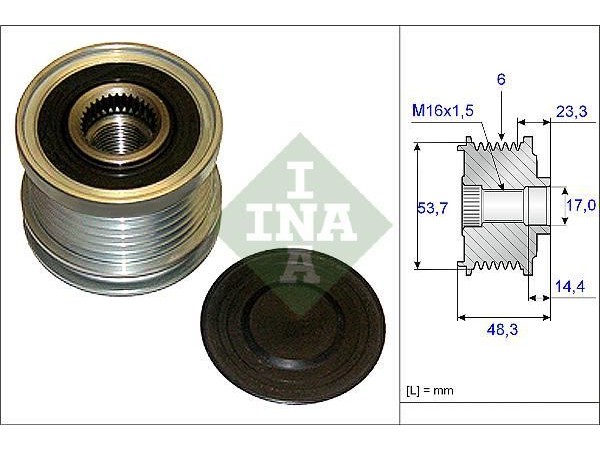 INA 535020410 ALTERNATÖR KASNAGI RULMANLI ASTRA J INSIGNIA ZAFIRA TOURER C 2.0 CDTI 6 KANAL