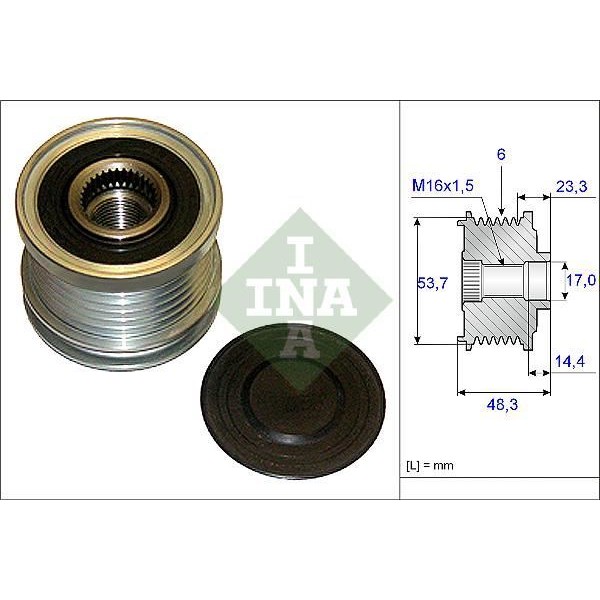 INA 535020410 ALTERNATÖR KASNAGI RULMANLI ASTRA J INSIGNIA ZAFIRA TOURER C 2.0 CDTI 6 KANAL