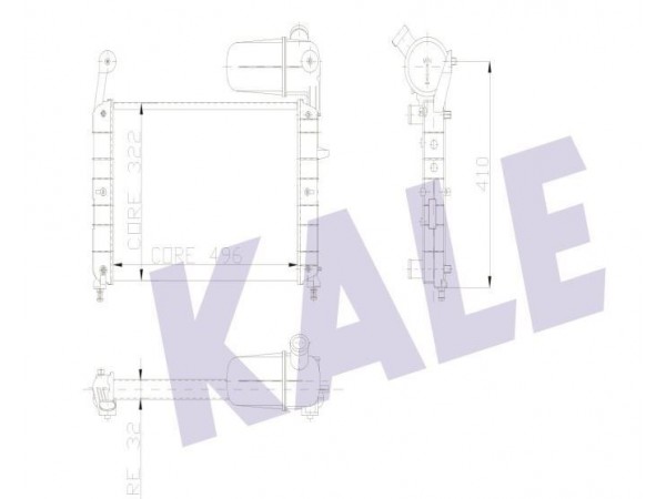 KALE OTO RADYATÖR 0108192AL SU RADYATÖRÜ BOXER JUMPER TEMPRA TIPO S SX LINEA 07-