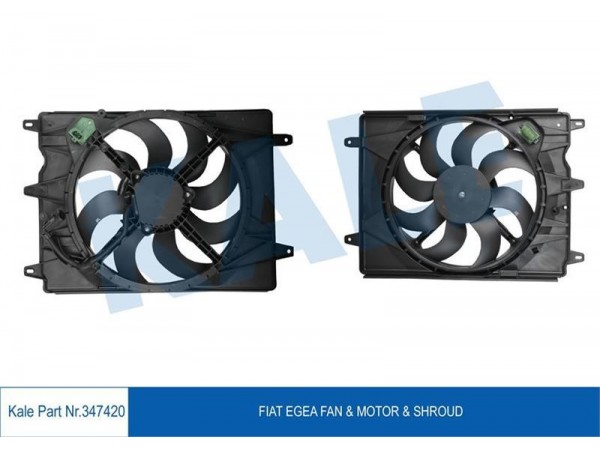 KALE OTO RADYATÖR 347420 FAN MOTORU DAVLUMBAZLI FIAT EGEA 1.3MT J 1.4 95PS