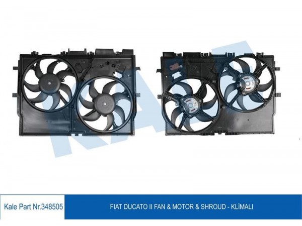 KALE OTO RADYATÖR 348505 FAN MOTORU DAVLUMBAZLI DUCATO BOXER JUMPER III 2.2HDI AC NAC