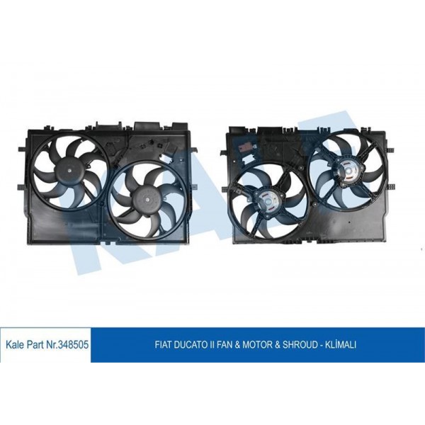 KALE OTO RADYATÖR 348505 FAN MOTORU DAVLUMBAZLI DUCATO BOXER JUMPER III 2.2HDI AC NAC