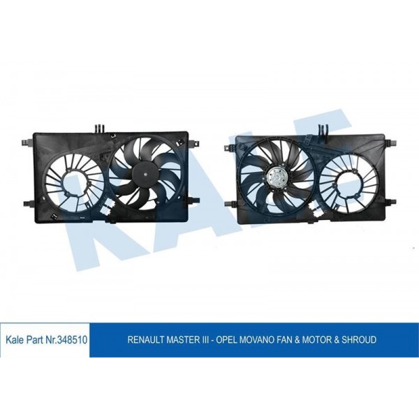 KALE OTO RADYATÖR 348510 FAN MOTORU + DAVLUMBAZ MASTER III BÜYÜK TEK TEKER