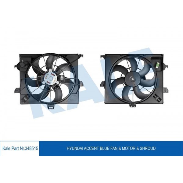 KALE OTO RADYATÖR 348515 FAN MOTORU DAVLUMBAZLI ACCENT BLUE 1.6 CRDI 11-