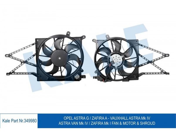 KALE OTO RADYATÖR 349980 FAN MOTORU + DAVLUMBAZ ASTRA G