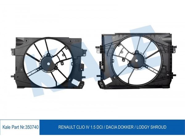 KALE OTO RADYATÖR 350740 FAN MOTOR DAVLUMBAZLI CLIO IV DACIA DOKKER LODGY 1.5DCI