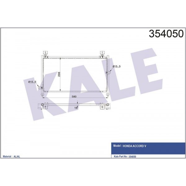KALE OTO RADYATÖR 354050 KLIMA RADYATÖRÜ ACCORD V