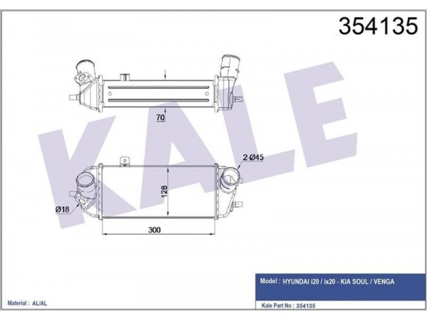 INTERCOOLER i20 ix20 -SOUL-VENGA INTERCOOLER