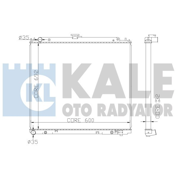 KALE OTO RADYATÖR 370600 RADYATÖR NAVARA-PATHFINDER AL PL BRZ 600x688x32