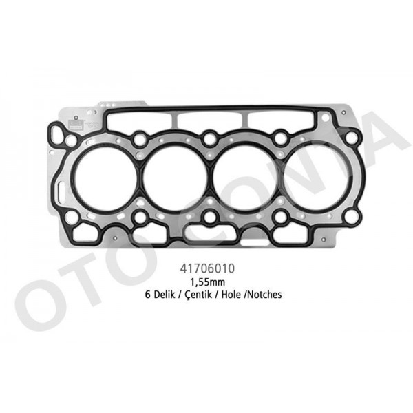 OTO CONTA 41706010 SILINDIR KAPAK CONTASI ÇELIK MLS 1.55MM 6 DELIK 206 BIPPER NEMO FIESTA 1.4 HDI 8HS-8HT-8HX-DV4TD