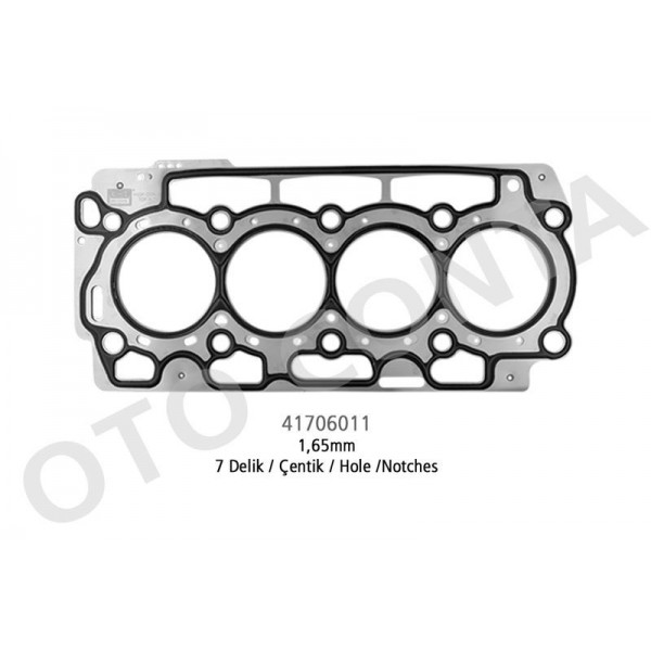 OTO CONTA 41706011 SILINDIR KAPAK CONTASI ÇELIK MLS 1.65MM 7 DELIK 206 BIPPER NEMO FIESTA 1.4 HDI 8HS-8HT-8HX-DV4TD