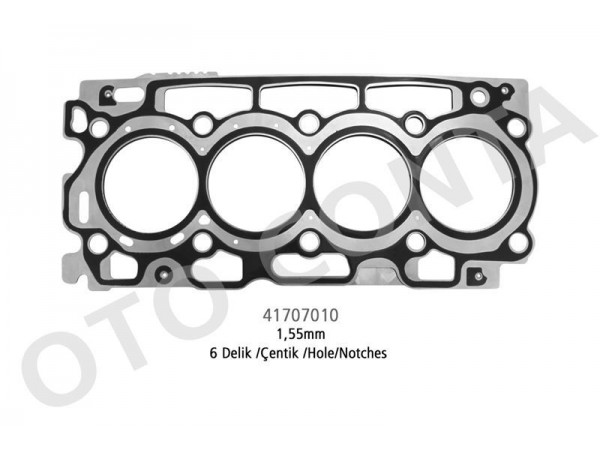 OTO CONTA 41707010 SILINDIR KAPAK CONTASI ÇELIK MLS 1.55MM 6 DELIK PARTNER BERLINGO 1.6 HDI 16V DV6ATED4-DV6B