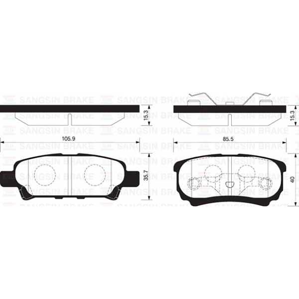 SANGSING SP2111 FREN BALATASI ARKA OUTLANDER 2.0 4WD-2.4 4WD 03-