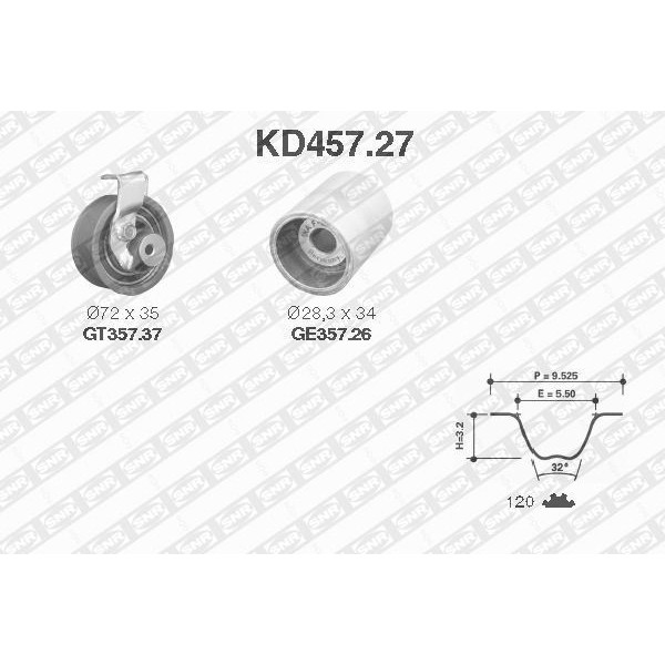 SNR KD45727 TRIGER EKSANTRIK GERGI SETI GOLF IV BORA POLO 00-