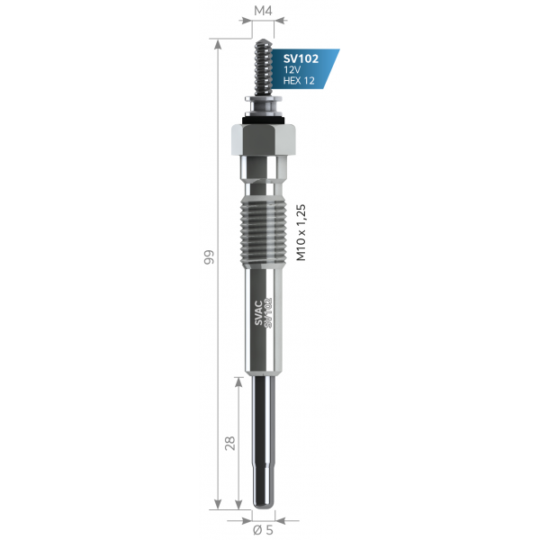 SVAC SV102 ISITMA KIZDIRMA BUJISI CHARADE DELTA 2.5 11V JA121TO JA146DA