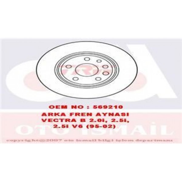 TRW DF2773 FREN DISKI ARKA VECTRA B 95-