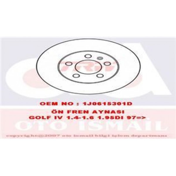 TRW DF2803 FREN DISKI ÖN GOLF IV 97-