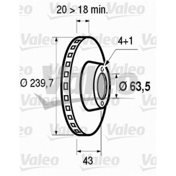 VALEO 186163 FREN DISKI ÖN FIESTA III 89-