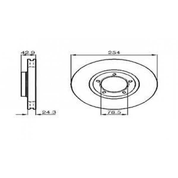 VALEO 186278 FREN DISKI ÖN TRANSIT T12 HAVALI 254mm