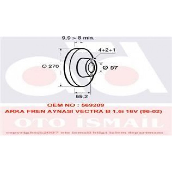 VALEO 186565 FREN DISKI ARKA VECTRA B 95-