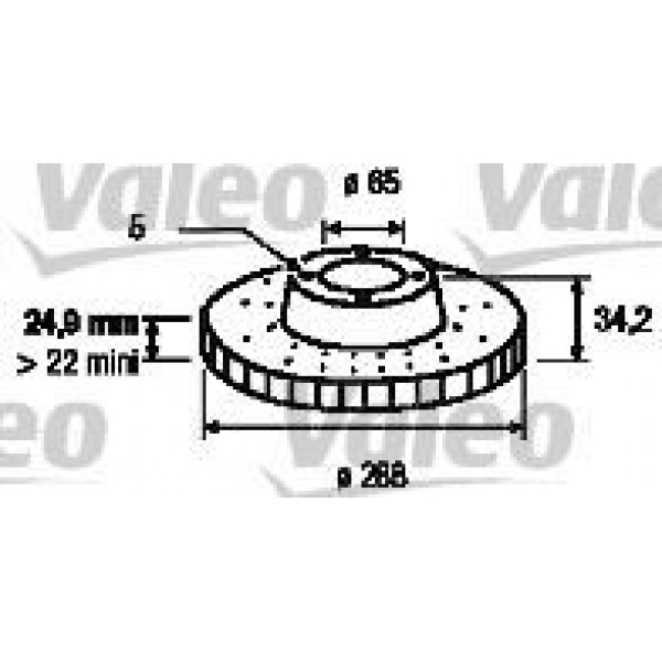 VALEO 197230 FREN DISKI ÖN GOLF IV 97-