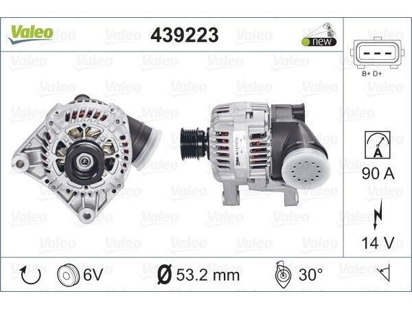 VALEO 439223 ALTERNATÖR 14V 90A BMW 3.20-3.23-5.20-5.23