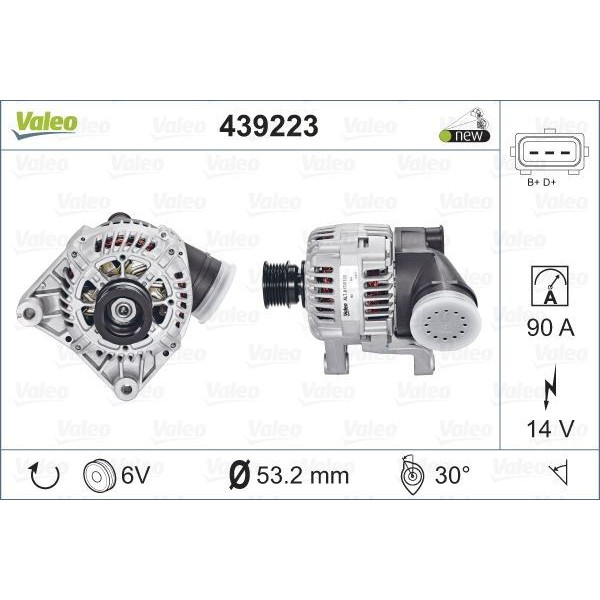 VALEO 439223 ALTERNATÖR 14V 90A BMW 3.20-3.23-5.20-5.23
