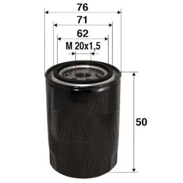 VALEO 586001 YAĞ FİLTRESİ CLIO I.II.III-R19-KANGOO-MEGANE I.II-LAGUNA I.II-SCENIC-MODUS-LOGAN-DUSTER 1.4-1.6 8V
