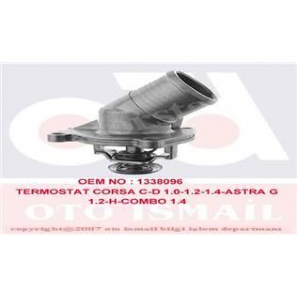 VERNET TH625192 TERMOSTAT(KOMPLE) ASTRA F-G-H-CORSA B-C-D-COMBO-TIGRA TwInport-1.2 16V-1.2- 1.4