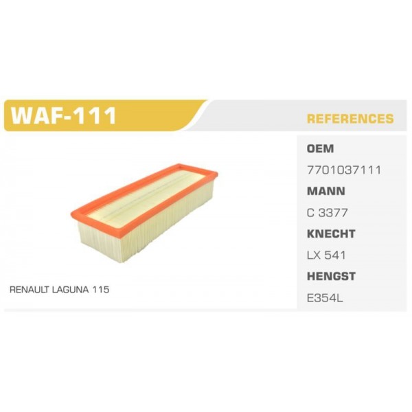 WINKEL WAF-111 HAVA FİLTRESİ LAGUNA I 96-