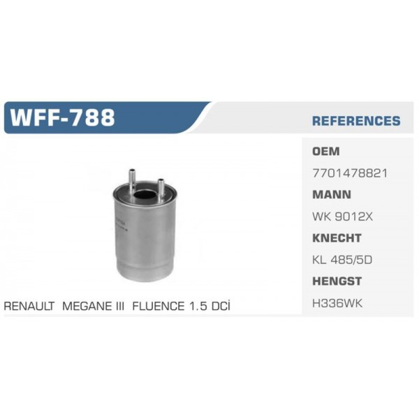 WINKEL WFF-788 MAZOT FILTRESI MEGANE III 09-