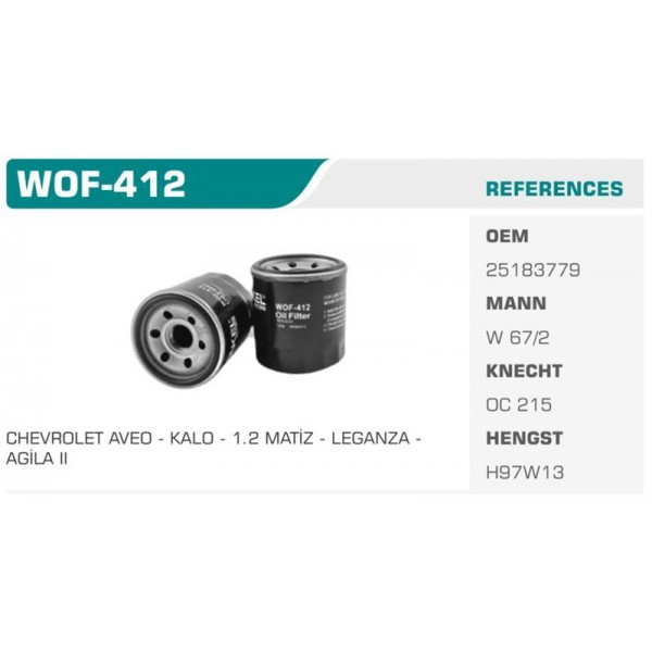 WINKEL WOF-412 YAG FILTRESI AGILA 08-
