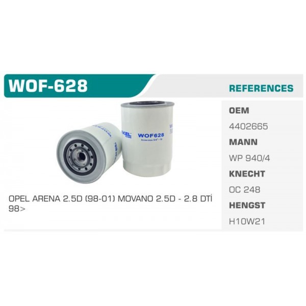 WINKEL WOF-628 YAG FILTRESI DUCATO / DAILY / MASTER I / BOXER / JUMPER / MOVANO 2.5D 2.5DTI 2.8JTD HDI