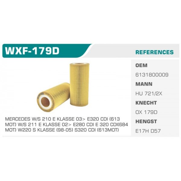 WINKEL WXF-179D YAG FILTRESI MERCEDES W211 W220 99-