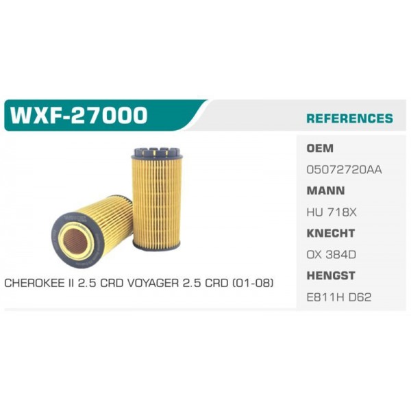 WINKEL WXF-27000 YAG FILTRESI ECO TUCSON SPORTAGE 2.0 CRDI 04-