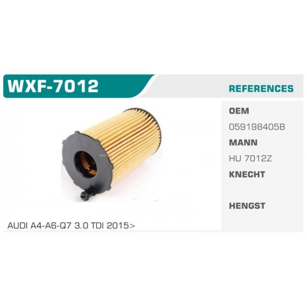 WINKEL WXF-7012 YAĞ FİLTRESİ A6 14-