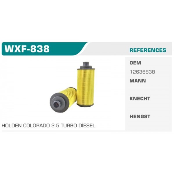 WINKEL WXF-838 YAĞ FİLTRESİ HOLDEN S10 2.8 Koli: 50 Ad.